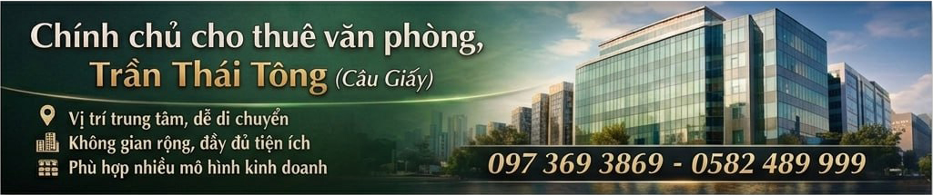 Cho thuê văn phòng, mặt bằng Trần Thái Tông